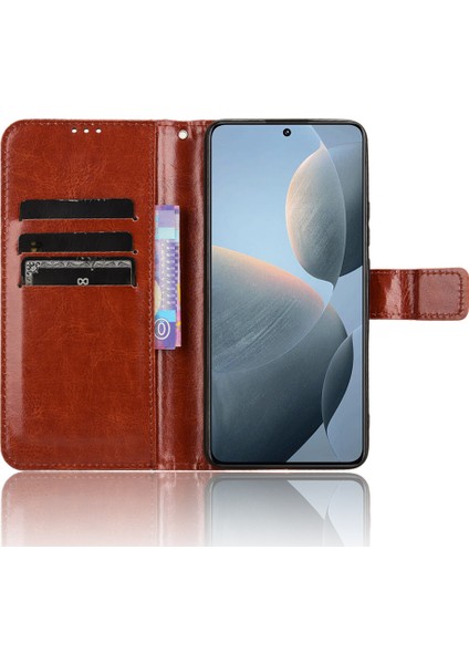 Xiaomi Için Redmi K70E 5g/poco X6 Pro 5g Cüzdan Kılıfı 3 Kart Yuvaları Tpu Iç Koruyucu Kapak Kılıfı (Yurt Dışından)