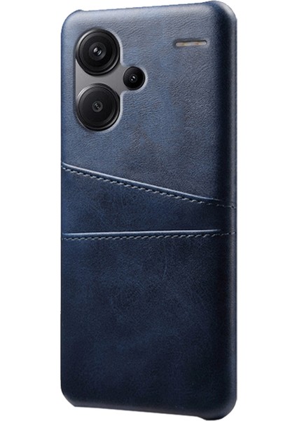 Xiaomi Redmi Için Note 13 Pro+ Kılıf Çift Kart Yuvaları Pu+ Pc Ince Telefon Kapak Mavisi (Yurt Dışından)