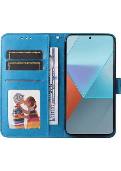 Xiaomi Redmi Için Note 13 Pro 5g Cüzdan Kılıfı Deri Deri Telefon Kapağı Stand-Blue (Yurt Dışından) fiyatları