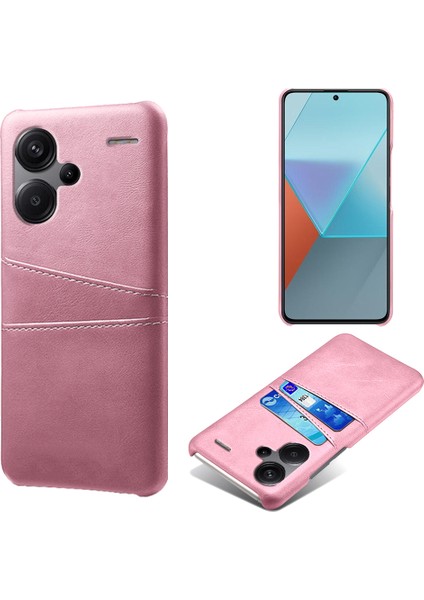 Xiaomi Için Redmi Note 13 Pro+ Kasa Çift Kart Yuvaları Pu+ Pc Ince Telefon Kapak Gül Altın (Yurt Dışından)