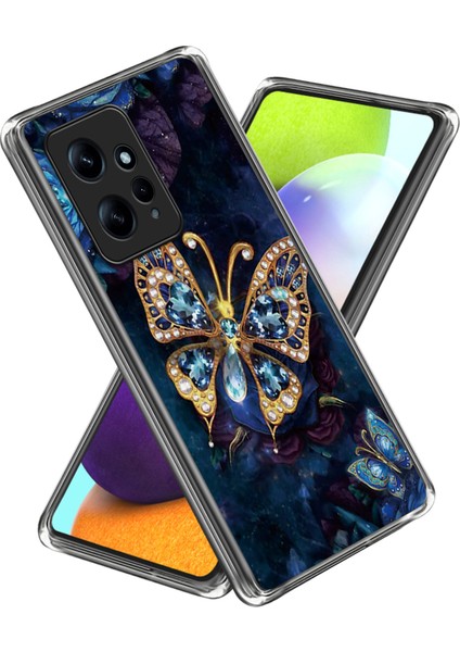 Xiaomi Için Redmi Note 12 4g Telefon Kılıf Desen Basılı Tasarım Yumuşak Tpu Arka Kapak Yahudi Kelebek (Yurt Dışından)