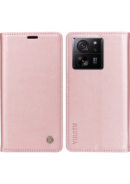 Xiaomi 13T/13T Pro/redmi K60 Ultra Kılıf Cüzdan Stand Deri Telefon Kapak Golü Altın (Yurt Dışından)