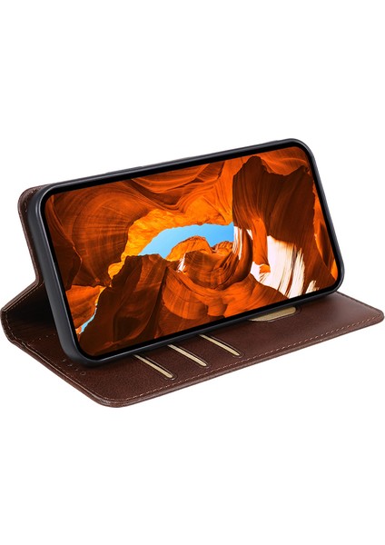 Xiaomi Redmi Için Note 13 Pro 5g Case Contre Telefon Stand Kapağı Şok Geçirmez Pu Deri Cüzdan-Kahverengi (Yurt Dışından) fiyatları