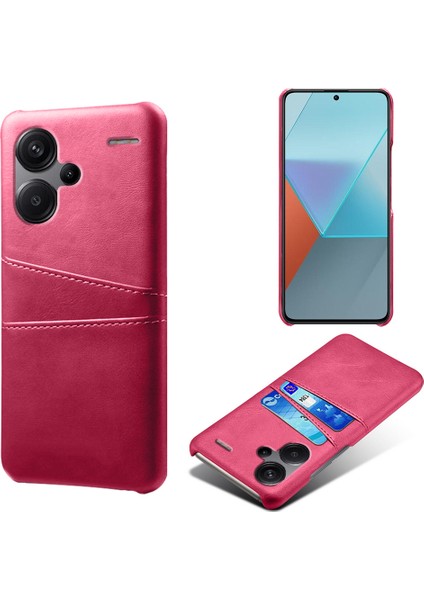 Xiaomi Redmi Için Note 13 Pro+ Kılıf Çift Kart Yuvaları Pu+ Pc Ince Telefon Kapak Gildi (Yurt Dışından)