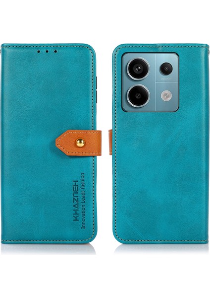 Xiaomi Redmi Için Note 13 Pro 5g Cep Telefon Kılıfı Pu Deri Tam Koruma Kapak Blue (Yurt Dışından)