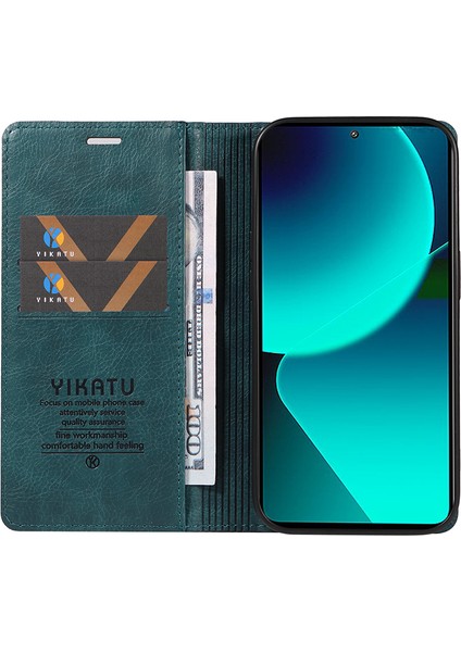 Xiaomi 13T/13T Pro/redmi K60 Ultra Kılıf Pu Deri Litchi Doku Doku Cüzdan Kapak-Mavisi (Yurt Dışından) fiyatları