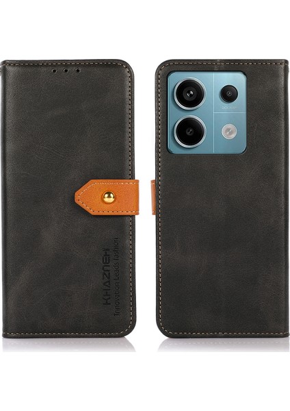 Xiaomi Redmi Için Note 13 Pro 5g Cep Telefon Kılıfı Pu Deri Tam Koruma Kapak Black (Yurt Dışından)