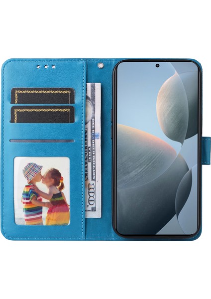 Xiaomi Için Redmi K70 Pro 5G/K70 5g Kasa Stand Baskılı Pu Deri Telefon Kapağı Cüzdan-Mavi (Yurt Dışından) fiyatları