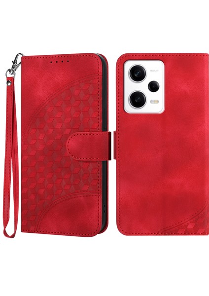 Xiaomi Redmi Için Note 12 Pro 5g/12 Pro Speed ​​5g/poco X5 Pro 5g Deri Kılıf Telefon Cüzdan-Kırmızı (Yurt Dışından)