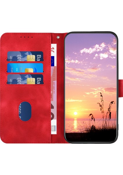 Xiaomi Redmi Için Note 12 Pro+ 5g Cüzdan Telefon Kılıfı Fil Baş Desen-Kırmızı (Yurt Dışından) fiyatları