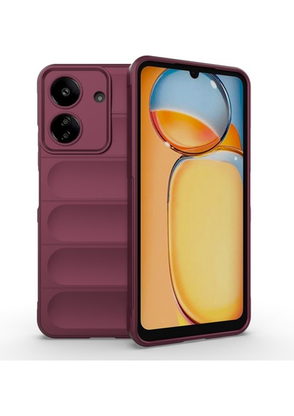 Xiaomi Redmi Için 13C 4g/poco C65 4g Vaka Şok Geçirmez Tpu Telefon Kapak Kırmızısı (Yurt Dışından)