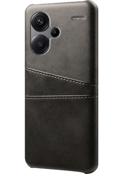 Xiaomi Redmi Için Note 13 Pro+ Kasa Çift Kart Yuvaları Pu+ Pc Ince Telefon Kapak Black (Yurt Dışından) fiyatları