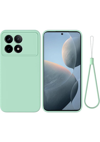 Xiaomi Redmi Için K70E 5g/poco X6 Pro 5g Telefon Kılıfı Zarif Sıvı Silikon Kabuk Yeşili (Yurt Dışından)