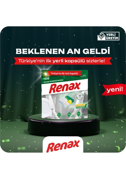 Renax Bulaşık Makinesi Kapsülü Hepsi Bir Arada 44 Lü - 10 Paket