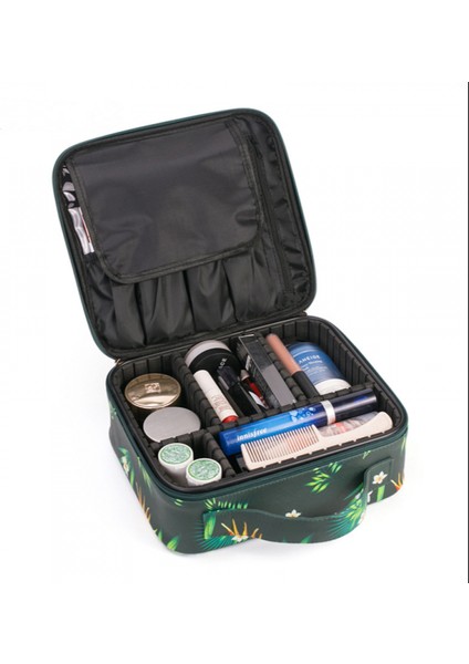 Seyahat Makyaj Çantası Profesyonel Kozmetik Tren Çantaları Sanatçı Saklama Çantası Makyaj Alet Kutuları Fırçalar Bölmeli Çantalar Su Geçirmez Çıkarılabilir Makyaj Organizatörü (Yurt Dışından) modelleri