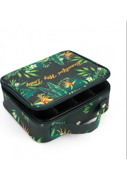 Seyahat Makyaj Çantası Profesyonel Kozmetik Tren Çantaları Sanatçı Saklama Çantası Makyaj Alet Kutuları Fırçalar Bölmeli Çantalar Su Geçirmez Çıkarılabilir Makyaj Organizatörü (Yurt Dışından) fırsatları