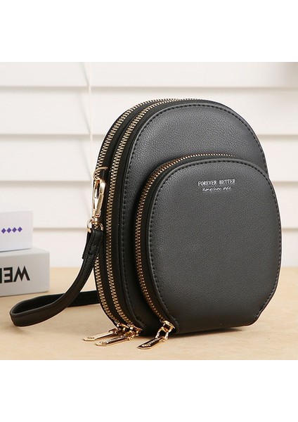 Beautifyy Kadın Omuz Çantası Küçük Crossbody Çanta Pu Kadın Büyük Kapasiteli Cep Telefon Çantası Bayanlar Çanta Hediyesi (Yurt Dışından)