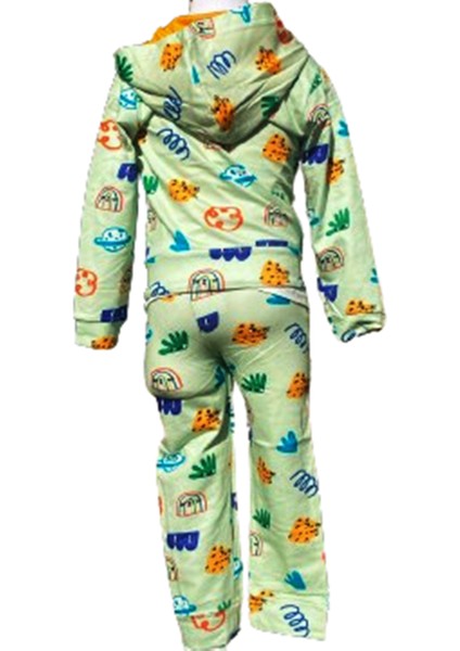 Erkek Çocuk Leopard Pijama Takımı (3'lü) 4-5 Yaş Desenli