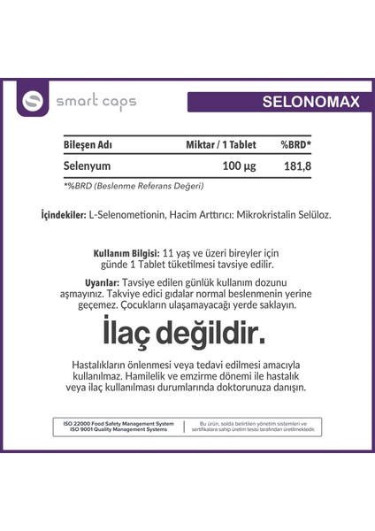 Selonomax Selenyum 100 Μg 200 Tablet