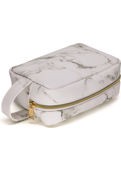 Mermer Desenli Kozmetik Çantası Büyük Kapasiteli Tembel Saklama Çantası Çok Fonksiyonlu Taşınabilir Seyahat Yıkama Çantası Kozmetik Çantası Cam01-22 (Yurt Dışından)