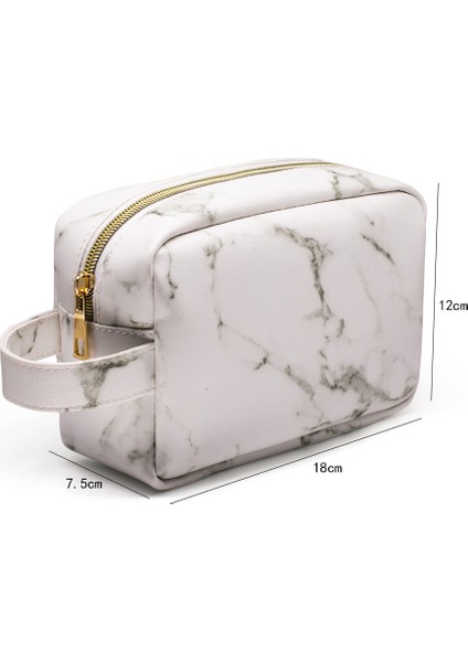 Mermer Desenli Kozmetik Çantası Büyük Kapasiteli Tembel Saklama Çantası Çok Fonksiyonlu Taşınabilir Seyahat Yıkama Çantası Kozmetik Çantası Cam01-22 (Yurt Dışından) modelleri