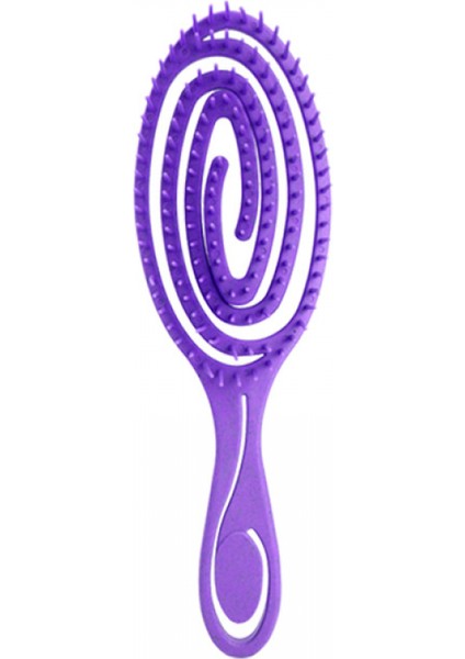 Set Hollow Out Saç Fırçası Saç Derisi Masaj Taraklar Saç Şekillendirici Dolaşık Açıcı Hızlı Fön Kurutma Dolaşık Açıcı Aracı Islak Kuru Kıvırcık Saçlar Için (Mor) (Yurt Dışından)