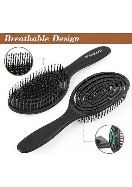 Dolaşık Açıcı Saç Fırçası - Saçları Çekmez - Kıvırcık, Düz Ve Islak Saçlar Için Saç Düzleştirme Fırçaları - Benzersiz Spiral Saç Fırçası (Siyah) (Yurt Dışından) fiyatları