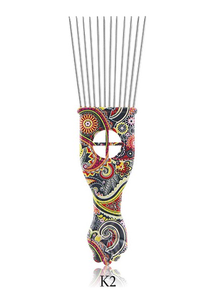 2 Pcs Afro Seçim Tarak Saç Şekillendirici Aracı Saç Tarak Saç Şekillendirici Saç Seçtikleri Kıvırcık Saçlar Için Yumruk Seçim Saç, K2 (Yurt Dışından)