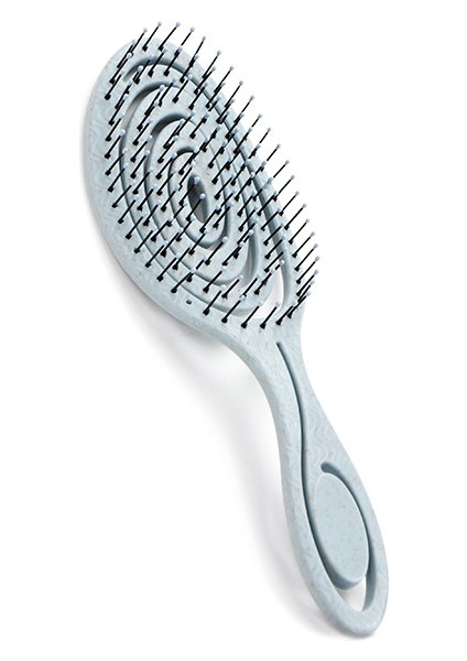 Dolaşık Açıcı Saç Fırçası - Saçları Çekmez - Kıvırcık, Düz Ve Islak Saçlar Için Saç Düzleştirme Fırçaları - Benzersiz Spiral Saç Fırçası (Mavi) (Yurt Dışından)