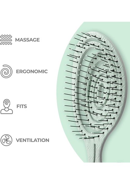 Dolaşık Açıcı Saç Fırçası - Saçları Çekmez - Kıvırcık, Düz Ve Islak Saçlar Için Saç Düzleştirme Fırçaları - Benzersiz Spiral Saç Fırçası (Yeşil) (Yurt Dışından) fiyatları