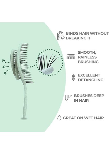 Dolaşık Açıcı Saç Fırçası - Saçları Çekmez - Kıvırcık, Düz Ve Islak Saçlar Için Saç Düzleştirme Fırçaları - Benzersiz Spiral Saç Fırçası (Yeşil) (Yurt Dışından) modelleri