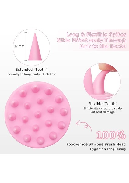 Silikon Saç Derisine Masaj Aleti - Pembe (Yurt Dışından) fiyatları