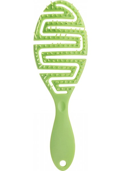 Set Hollow Out Saç Fırçası Saç Derisi Masaj Taraklar Saç Şekillendirici Dolaşık Açıcı Hızlı Fön Kurutma Dolaşık Açıcı Aracı Islak Kuru Kıvırcık Saçlar Için (Yeşil) (Yurt Dışından)