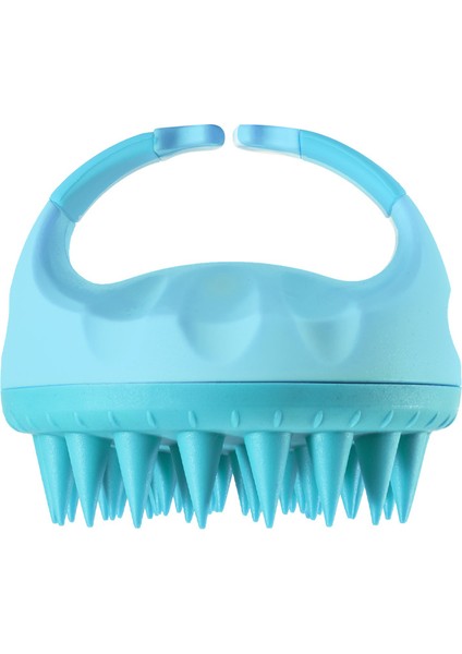 Kepek Için Saç Derisi Fırçası Silikon Duş Fırçası Duş Için Saç (Mavi) (Yurt Dışından)
