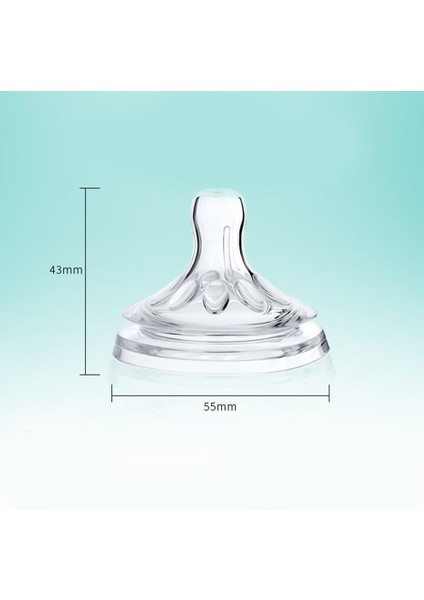 Bebek Silikon Emzik Toksik Olmayan Bebek Emzikleri Nipeller Şeffaf Besleme Aracı (Yurt Dışından)