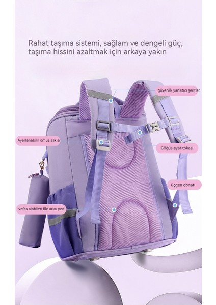 3D Karikatür Kız Sırt Çantası, Çocuk Büyük Kapasiteli Omurga Sırt Çantası (Yurt Dışından) fiyatları