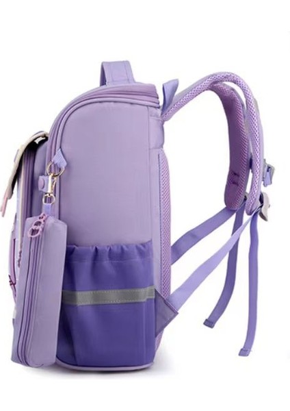 3D Karikatür Kız Sırt Çantası, Çocuk Büyük Kapasiteli Omurga Sırt Çantası (Yurt Dışından) modelleri