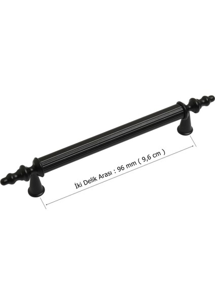 5 Adet Öyküm Çizgili Alm. 96 mm Mat Siyah Mobilya Dolap Kulp fiyatları