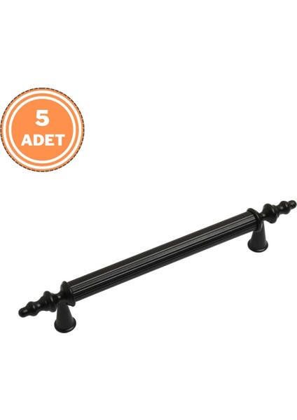 Öyküm Çizgili ALM.160 mm Mat Siyah Mobilya Dolap Kulp