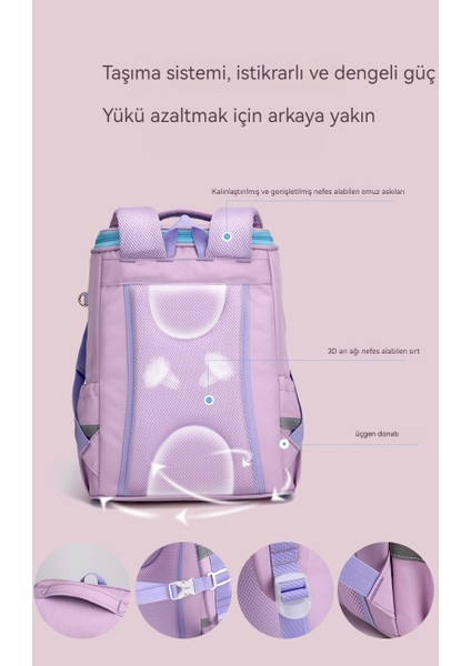 3D Karikatür Kız Sırt Çantası, Çocuk Büyük Kapasiteli Omurga Sırt Çantası (Yurt Dışından) fiyatları