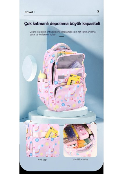 Kızlar Için Sırt Çantası Üçlü Seti, Çocuklar Için Büyük Kapasiteli Omurgayı Koruyan Hafifletici Sırt Çantası (Yurt Dışından) fırsatları