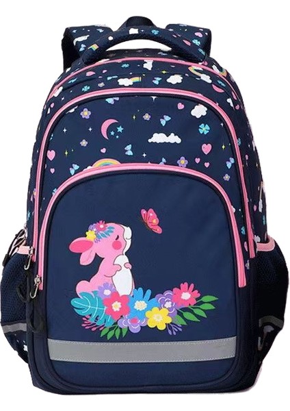 Unicorn/pembe Tavşan Renkli Çocuk Okul Çantası/ilkokul Öğrencisi Büyük Kapasiteli Sırt Çantası, DL025 (Yurt Dışından)