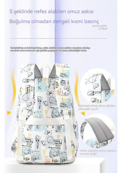 Kızlar Baskılı Hafif Sırt Çantası/yüksek Kaliteli Ins Büyük Kapasiteli Ortaokul Öğrencisi Okul Çantası, DL028 (Yurt Dışından) modelleri