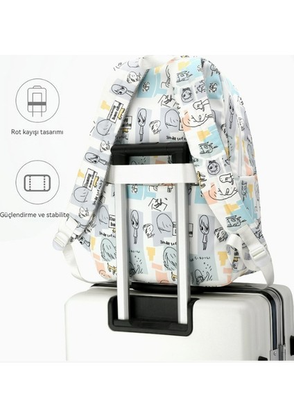 Kızlar Baskılı Hafif Sırt Çantası/yüksek Kaliteli Ins Büyük Kapasiteli Ortaokul Öğrencisi Okul Çantası, DL028 (Yurt Dışından) fırsatları