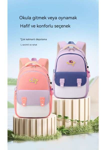 Çocuk Okul Çantası/ilkokul Hafif Yük Azaltma Büyük Kapasiteli Omuz Çantası, DL033 (Yurt Dışından) indirimleri