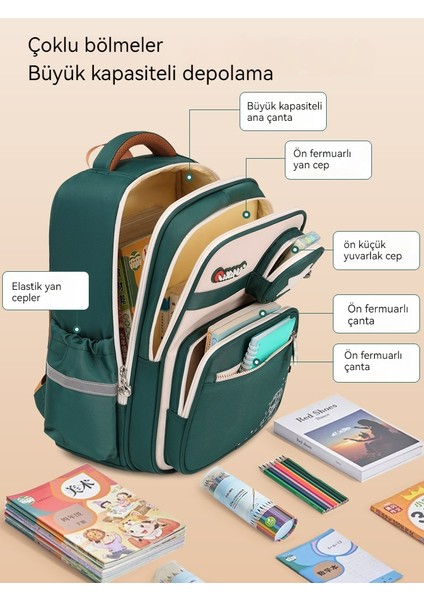 Kız Omurga Yük Azaltma Çocuk Omuz Çantası/hafif Nefes Alabilen Büyük Kapasiteli Ilkokul Çantası, DL086 (Yurt Dışından) fiyatları