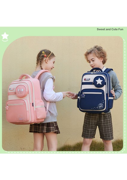 Kız Omurga Yük Azaltma Çocuk Omuz Çantası/hafif Nefes Alabilen Büyük Kapasiteli Ilkokul Çantası, DL086 (Yurt Dışından) fırsatları