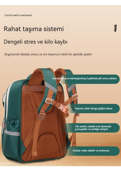 Kız Omurga Yük Azaltma Çocuk Omuz Çantası/hafif Nefes Alabilen Büyük Kapasiteli Ilkokul Çantası, DL085 (Yurt Dışından) indirimleri