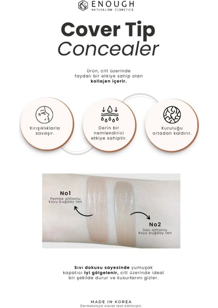 Göz Altı Kapatıcısı Enough Collagen Cover Tip Concealer Spf 36 / Pa +++