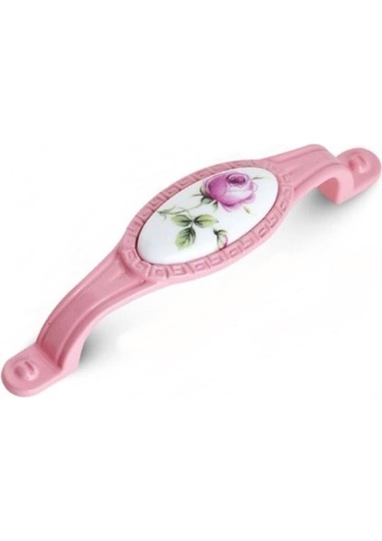 5 Adet Tomurcuk Porselen Mobilya Dolap Kulp 96 mm Pembe Gül Pembe fiyatları